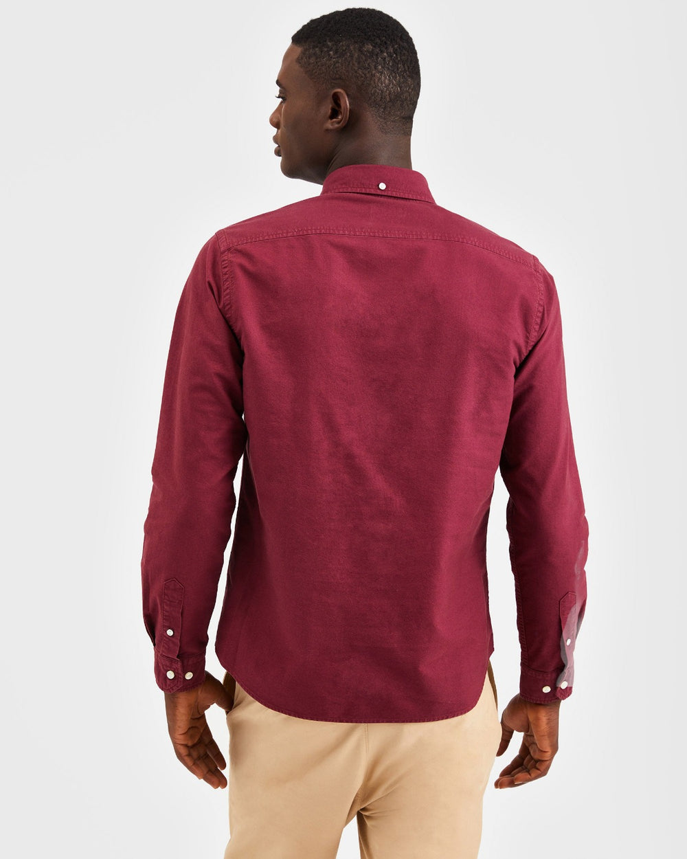 Chemises Ben Sherman Beatnik Oxford Garment Dye Bordeaux | CUE-33776677